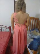 Vestido Madrinha, Rosa, Renda, Tule , Longo