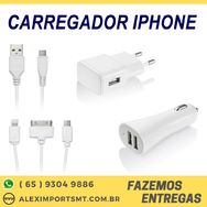 Carregador Celular + Carregado Energia + 1 Cabo Micro Usb para Iphone