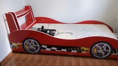 Fotos Similares: Cama Carro Infantil Gelius Flash c/ Baú Vermelho 