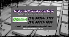 Transcrição de áudio R$ 70,00