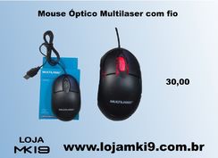 Mouse óptico Multilaser com Fio