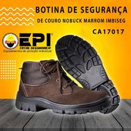 Bota Botina de Segurança de Couro Nobuck Epi Total Segurança Cuiabá MT