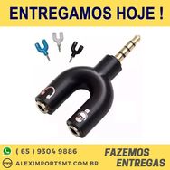 Adaptador P3 - P2 Microfone e Fone p/ Celular Youtube - PS4 - Note