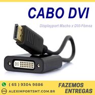 Cabo Dvi Conversor Displayport Macho X Dvi-fêmea Inversor