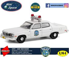 Greenlight 1974 Amc Matador Polícia Milwaukee 1/64