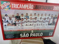 Poster Enquadrado Spfc Tri Campeão Libertadores 2005