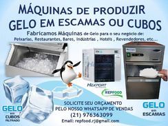 Máquinas de Gelo em Cubo ou Escamas