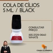 Cola de Cílios Super Ultra Cola Extensão de Cílios Black 5 ML