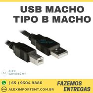 Cabo Ponta a Usb Macho para B Usb Macho Impressora