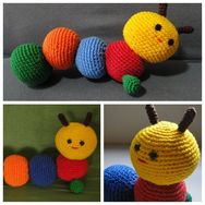 Amigurumi Minhoca Colorida