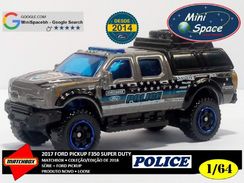 Matchbox 2017 Ford Pickup F350 Polícia 1/64 - Loose