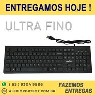 Teclado Ultra Fino Feasso Chocolate Usb Fatc-22 Silencioso Tecrado Pc