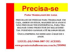 Precisa SE para Trabalho em Casa