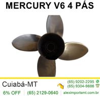 Hélice para Motor de Popa Mercury V6 4 Pás