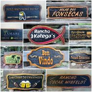 Placas Personalizadas Entalhadas em Madeira