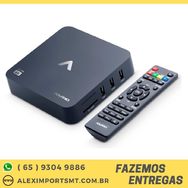 Smart TV Box Quad-core com Wi-fi, Android 7.1, 4k Aquário Stv-2000