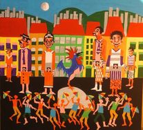 Aecio Tema Galo da Madrugada Carnaval de Olinda Medida 60x60