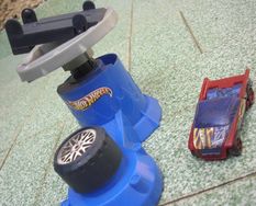 Pista Lightbrush Hot Wheels Base Gira + Carrinho / Mbq Mariobrinquedos