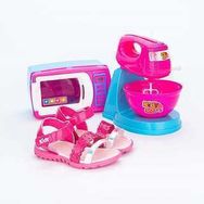 Papete Infantil Menina Kidy Toys Pink com Kit Cozinha Kidy Cod 39110110312-27
