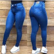 Calça Jeans Feminina. Cintura Alta com Elastano. Vários Modelos