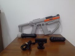 Kit Completo Move e Sharp Shooter Metralhadora PS3