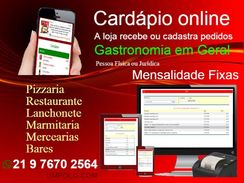 Cardápio Online para Gástronomia em Geral com App