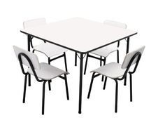 Conjunto de Mesa Infantil (1 à 5 Anos) - Branco ou Bege