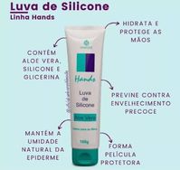 Hands Luva de Silicone com Aloe Vera