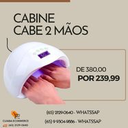 Cabine de Unha Sunuv 5plus Cabine Cabe 2 Mãos Gel