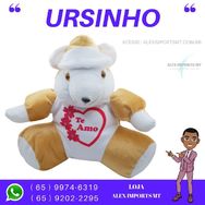 Ursinho de Pelúcia 25cm Fofo Antialérgico Eu Te Amo