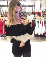 Blusa Tricot Ombro a Ombro