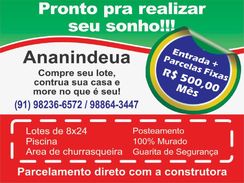 Ananindeua, Terrenos a Vista ou Parcelado, Loteamento Pronto P Constru