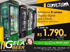 Cervejeira Metalfrio Adesivada com Display Digital e Garantia