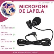 Microfone de Lapela Original para Youtubers Celular Pc P2 Lapella