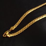 Corrente Banhada a Ouro 18k 50cm X 5mm Lindíssima Masculino