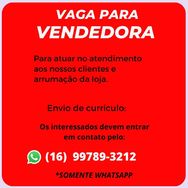 Vaga para Vendedora