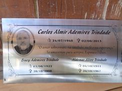 Placas Tumulo Jazigo Homenagem Inox