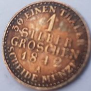 1 Silber Groschen1842