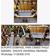 Suporte Dobrável para 3 Bikes Thule Sweden