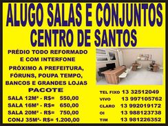 Salas Comerciais, no Centro de Santos