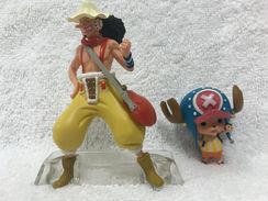 Action Figure Tony Chopper 4 Cm e Usopp 8 Cm One Piece