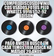 Compro Discos de Vinil Cds Usados Pago a Vista Busco em Casa