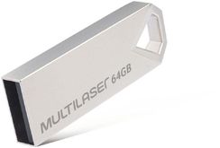 Pendrive Multilaser Pd852 64gb 2.0 Prateado