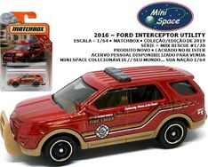 Matchbox 2016 Ford Interceptor Utility Depto Bombeiro 1/64