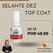 Selante Fortalecedor Dez Unha de Gel Fibra Porcelana Top Coat