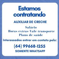 Vaga para Auxiliar de Creche