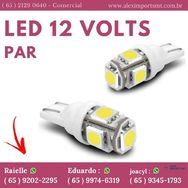 Par Lâmpada Led Automotiva 5 Leds T10 12 Volts 5w Multilaser