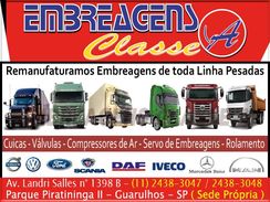 Freios e Embreagens Classe a Toda Linha Pesada Volvo, Scania, Iveco, F