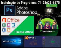 Instalação Corel Draw,photoshop, Pacote Office Etc