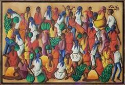 Pintura Haitiano Original Medida 40x61